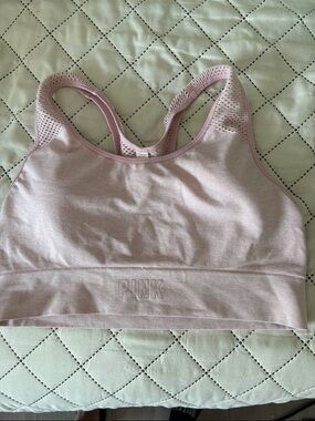 PINK Victoria's Secret Light Pink Seamless Racerback Sports Bra
